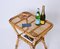 Tavolino Costa Azzurra in vimini, bambù e vimini, Italia, anni '60, Immagine 16