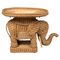 Mesa de centro Elephant de ratán y mimbre al estilo de Vivai Del Sud, Italia, años 60, Imagen 1