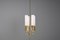 Large Brass & Opaline Chandelier from Glashütte Limburg, 1970s, Image 3