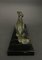 Art Deco Greyhound Statue in Bronze on Black Marble Carrier, Image 2