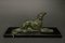 Art Deco Greyhound Statue in Bronze on Black Marble Carrier, Image 3