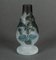 Vase en Pâte de Verre avec Douche de Pied Décor Floral par Muller Frères Lunéville 9