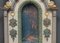 Retablo de nicho de finales del siglo XVII Altar policromado tallado con ángeles, Imagen 3