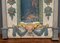 Late 17th Century Altarpiece Niche Polychrome Carved Altar with Decorated with Angels 4