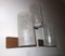 Frosted Crackled Glass and Teak Wall Lights from Doria, 1960s, Set of 3 4