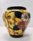 Futurist Yellow Glazed Earthenware Vase with Floral Motifs, Italy, 1920s 4