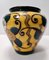 Futurist Yellow Glazed Earthenware Vase with Floral Motifs, Italy, 1920s, Image 3