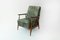 Vintage Green Velvet Armchair, 1960s, Image 2