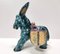 Hand-Painted Earthenware Figural Donkey Table Salt Cellar and Pepper Mill, Italy, 1983, Image 3