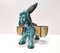 Hand-Painted Earthenware Figural Donkey Table Salt Cellar and Pepper Mill, Italy, 1983, Image 7