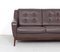 Vintage Brown Leather Sofa on Rosewood Legs from Porfilia Werke, 1960s 8