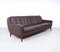 Vintage Brown Leather Sofa on Rosewood Legs from Porfilia Werke, 1960s 5