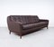 Vintage Brown Leather Sofa on Rosewood Legs from Porfilia Werke, 1960s 2