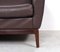 Vintage Brown Leather Sofa on Rosewood Legs from Porfilia Werke, 1960s 9