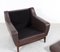 Vintage Brown Leather Lounge Chair on Rosewood Legs from Porfilia Werke, 1960s 10