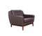 Vintage Brown Leather Lounge Chair on Rosewood Legs from Porfilia Werke, 1960s, Image 1