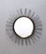 One-of-a-Kind Sun Shaped Hammered Glass and Brass Wall Mirror by Enzio Wenk, Image 1