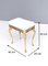 Vintage White Plastic Seat Ottoman with Cast Brass Legs, Italy, 1950s, Image 11