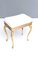 Vintage White Plastic Seat Ottoman with Cast Brass Legs, Italy, 1950s, Image 5