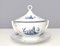 Neoclassical Italian White & Blue Porcelain Serving Dish by Richard Ginori, 1960s 1