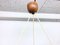 Scandinavian Style Triple Cascade Ceiling Lamp in Teak & Glass, 1960s 3