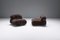 Vintage Soriana Set in Brown Corduroy by Afra and Tobia Scarpa for Cassina, Set of 3 23