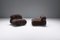 Vintage Soriana Set in Brown Corduroy by Afra and Tobia Scarpa for Cassina, Set of 3, Image 23