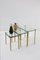 Italian Nesting Coffee Tables in Thick Glass and Brass, 1965, Set of 3 2