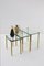 Italian Nesting Coffee Tables in Thick Glass and Brass, 1965, Set of 3, Image 2