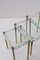 Italian Nesting Coffee Tables in Thick Glass and Brass, 1965, Set of 3, Image 10