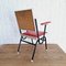 Spanish Red Leatherette Children's Armchair, 1950s, Image 8