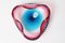 Large Pink and Turquoise Muranoglass Shell attributed to Venini by Carlo Scarpa, 1950s 7