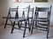 Chaises Pliantes Vintage Peintes en Noir, Set de 5 1