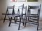 Vintage Painted Black Folding Chairs, Set of 5 1