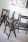 Vintage Painted Black Folding Chairs, Set of 5 18