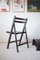 Vintage Painted Black Folding Chairs, Set of 5 2