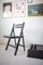 Vintage Painted Black Folding Chairs, Set of 5 3