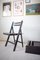 Vintage Painted Black Folding Chairs, Set of 5, Image 3