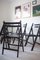 Chaises Pliantes Vintage Peintes en Noir, Set de 5 9