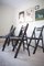 Vintage Painted Black Folding Chairs, Set of 5 11