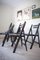 Vintage Painted Black Folding Chairs, Set of 5, Image 11