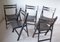 Vintage Painted Black Folding Chairs, Set of 5 5