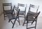 Vintage Painted Black Folding Chairs, Set of 5, Image 5