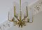 Brass & Glass Acanthus Leaf Chandelier by Carl Fagerlund for Orrefors, Sweden, 1960s 4
