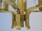 Brass & Glass Acanthus Leaf Chandelier by Carl Fagerlund for Orrefors, Sweden, 1960s 13