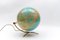 Mid-Century Modern Illuminated Glass Globe on Brass Tripod Base, 1960s 2