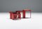 Nesting Tables in Red by Gianfranco Frattini for Cassina, Italy, Set of 4 1