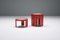 Nesting Tables in Red by Gianfranco Frattini for Cassina, Italy, Set of 4 6