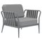 Ribbons Grey Armchair by Mowee, Image 2