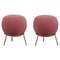 Nest Ottomans in Red by Pepe Albargues, Set of 2 1